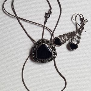 matching necklace and earrings